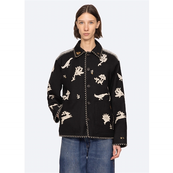 Sea New York MIKA Applique Jacket, Black 